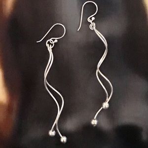 Stamped 925 Sterling Silver Earrings